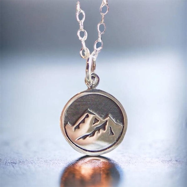 Sterling Silver Mountain Charm Necklace