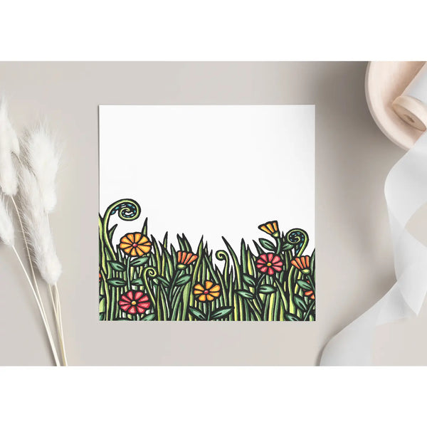 Flower Field Mini Square Notes