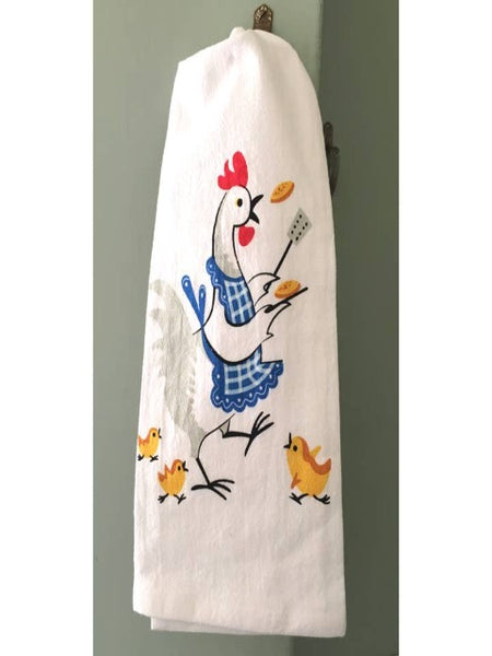 Chicken Flippin' Pancakes Tea Towel