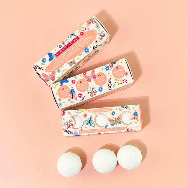 Flower Power Bath Bomb Trio