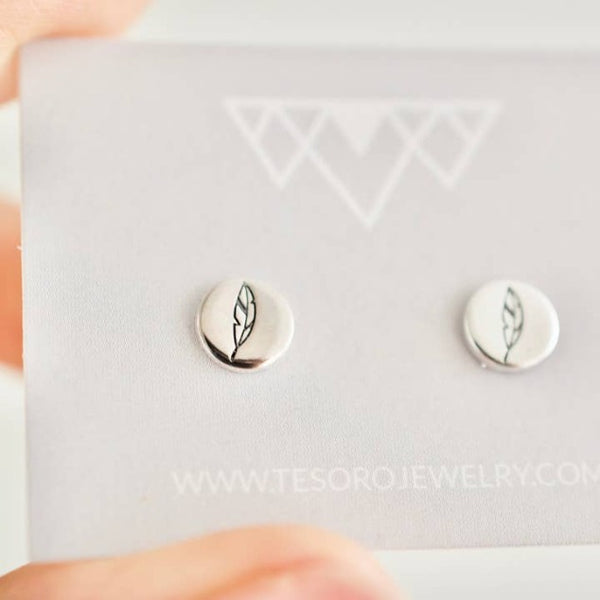 Feather Sterling Silver Earrings
