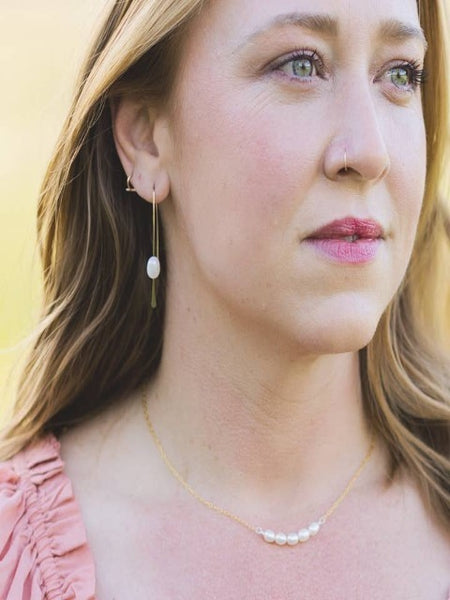 Pearl Threader Earrings