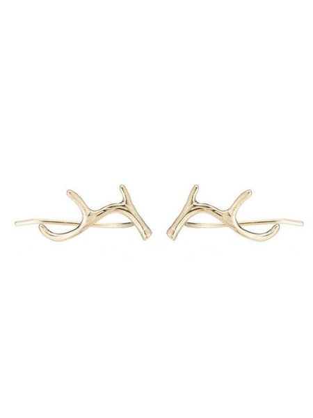 Gold Antler Ear Climbers