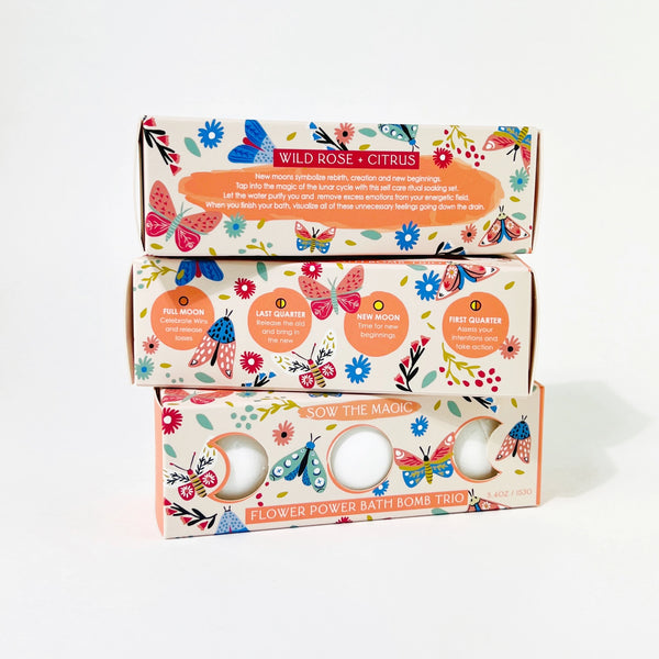 Flower Power Bath Bomb Trio