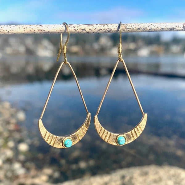 Crescent Hoop Earrings