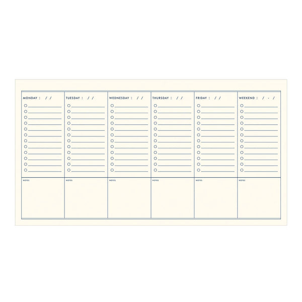 Sky Blue Floral Vines Weekly Planner