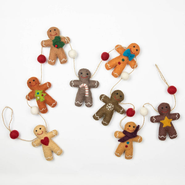Garland - Felt Gingerbread Man