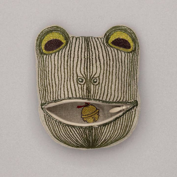 Lucky Frog with Bell Pouch