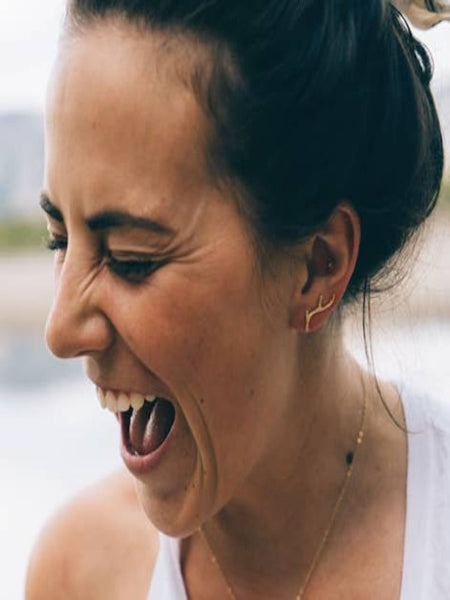 Gold Antler Ear Climbers