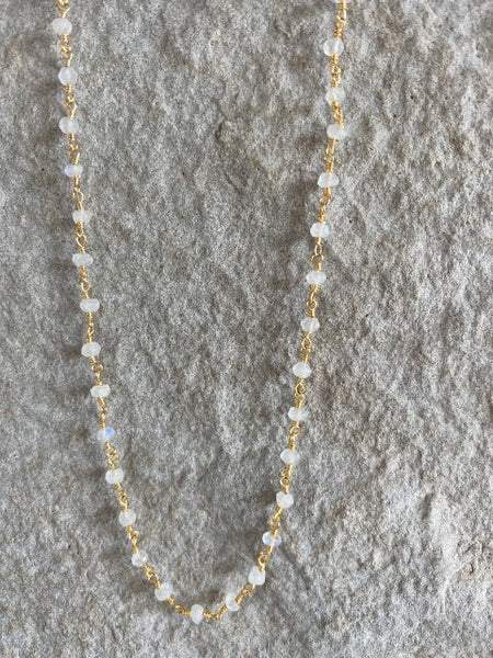 Beaded Moonstone Necklace