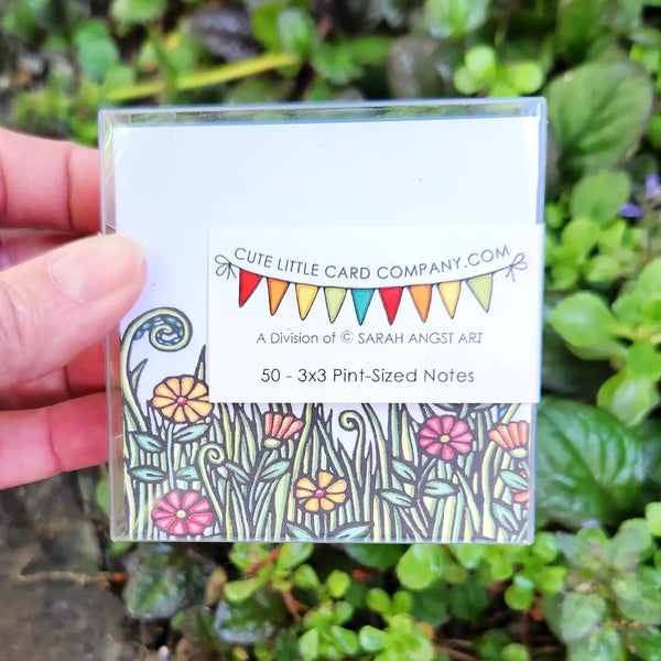 Flower Field Mini Square Notes