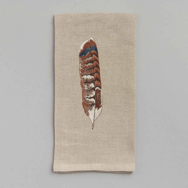 Red Tail Hawk Feather Tea Towel