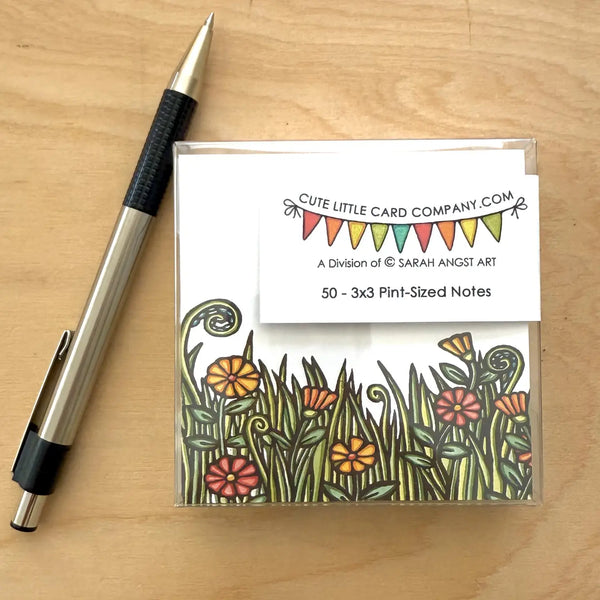 Flower Field Mini Square Notes