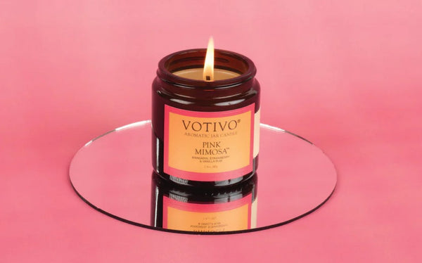 Pink Mimosa Jar Candle