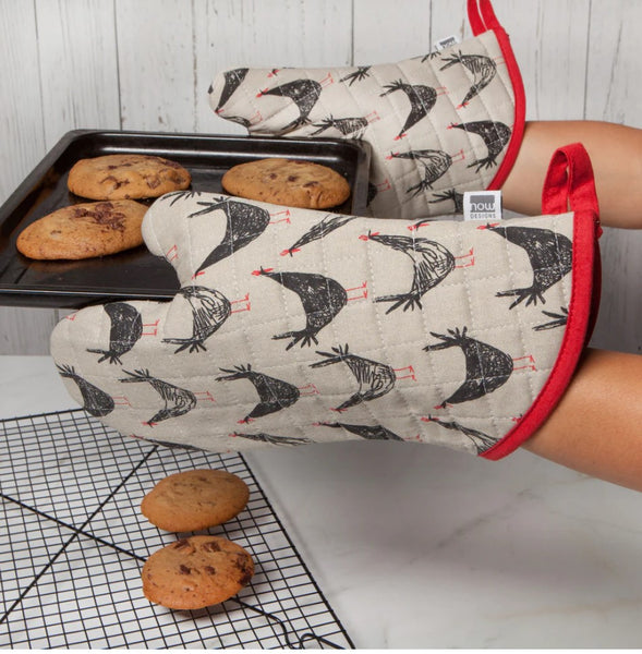 Oven Mitt, Chicken Scratch