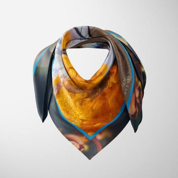 Fox with Blue Egg Scarf