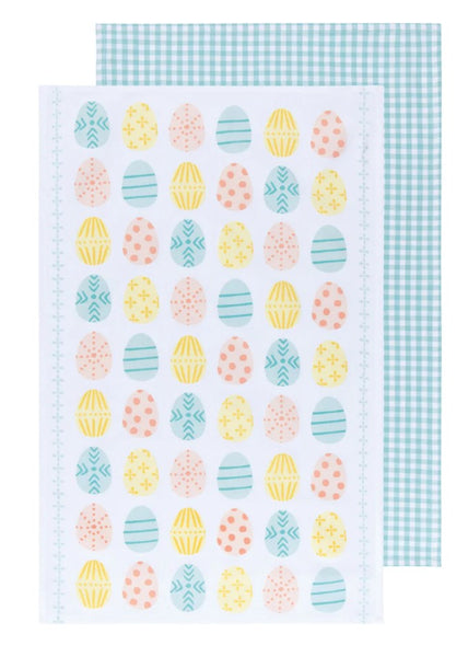 Easter Eggs Tea Towel, Set of 2