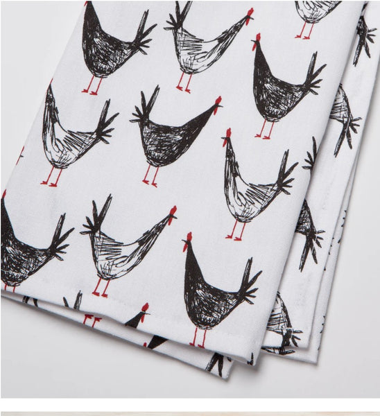Chicken Scratch Tea Towel