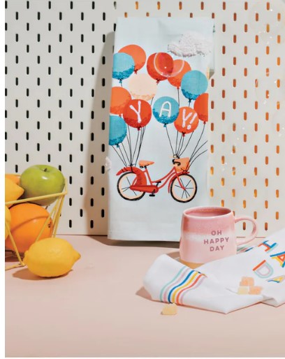 Deco Up and Away Tea Towel