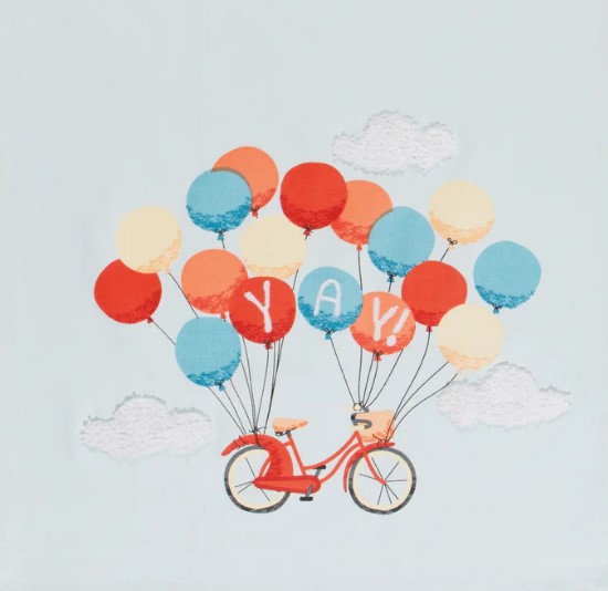 Deco Up and Away Tea Towel