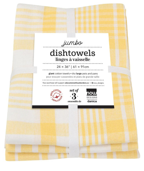 Jumbo Lemon Tea Towels, Set of 3
