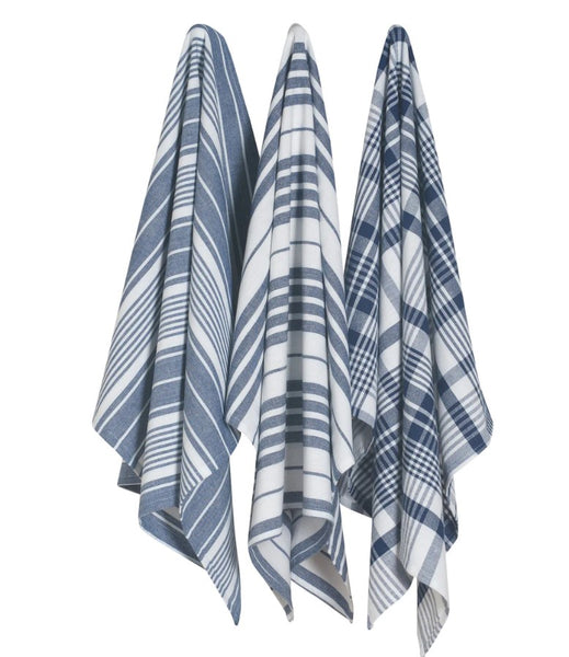 Jumbo Indigo Tea Towels, Set of 3