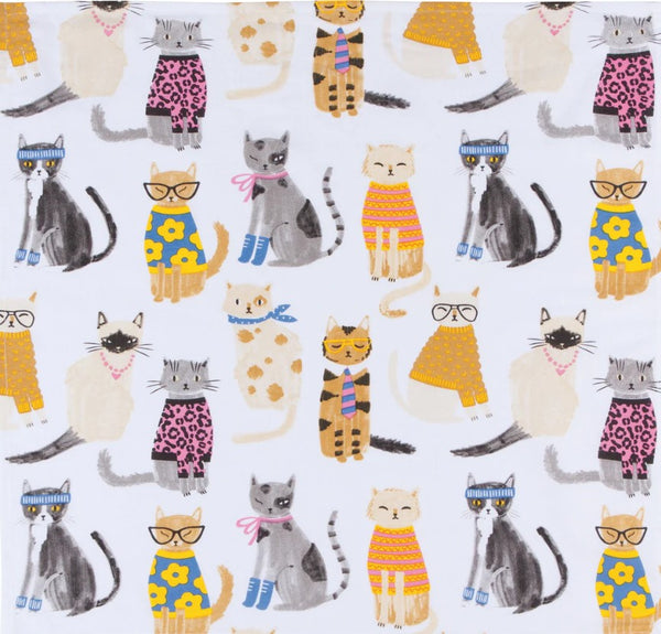 Feline Fine Tea Towel, Set of 2