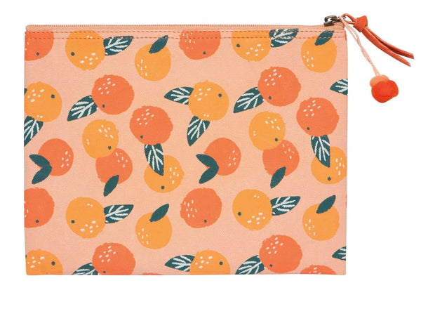 Paradise Orange Zip Pouch, Set of 2
