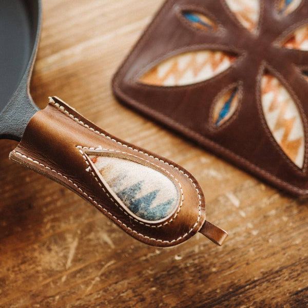 PanHandler Cast Iron Handles, Chestnut