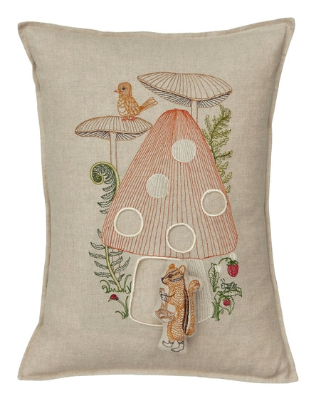 Mushroom House Pocket Pillow