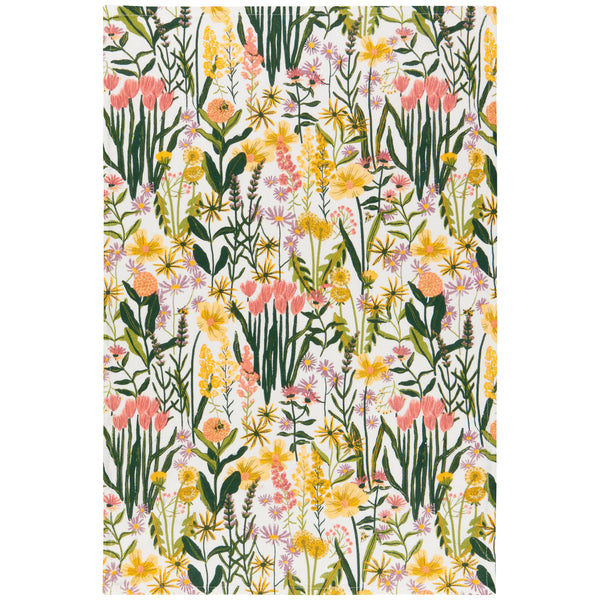 Bees and Blooms Floursack Tea Towels, Set of 3