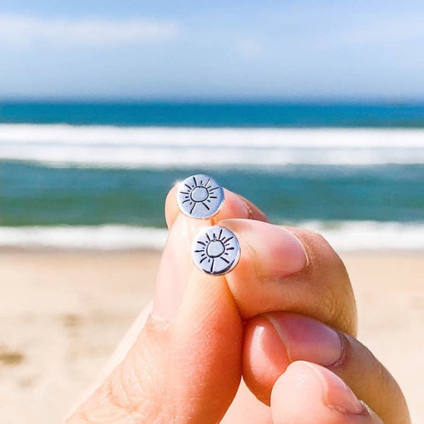 Sun Sterling Silver Earrings