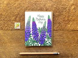 Mom Lupine Card