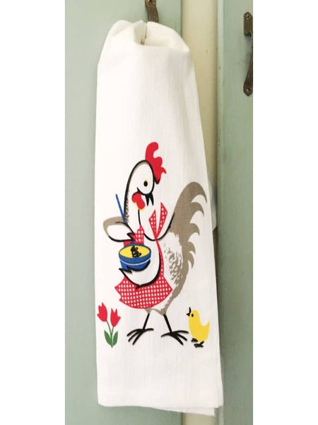 Retro Chicken Tea Towel