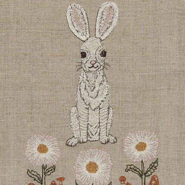Bunny and Daisies Tea Towel