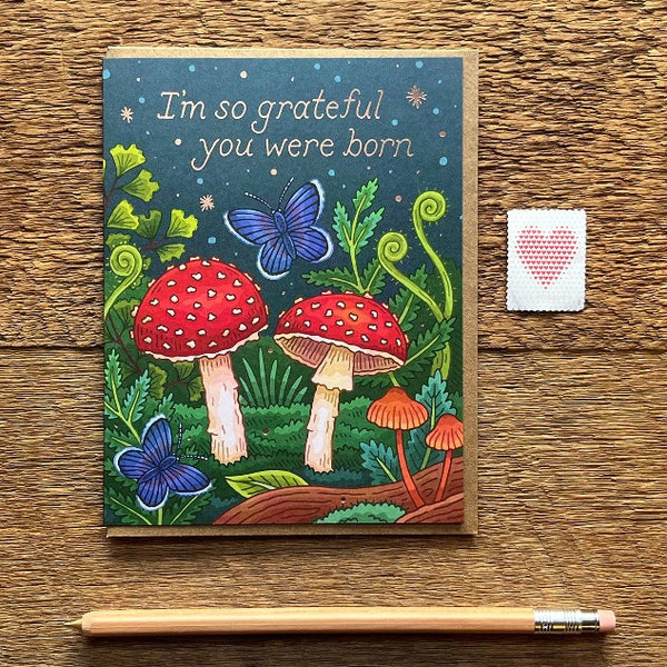 Mushrooms Birthday Card