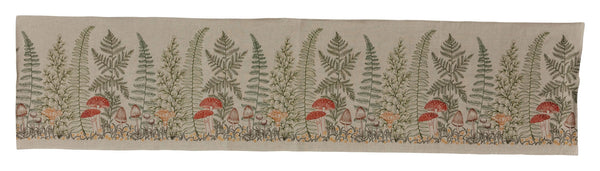 Mushrooms and Ferns Table Runner
