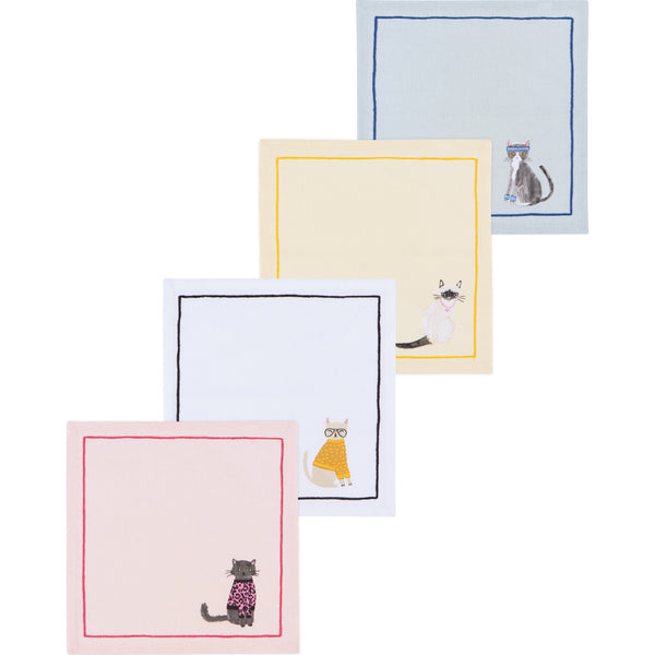 Feline Fine Cocktail Napkins, Set of 4