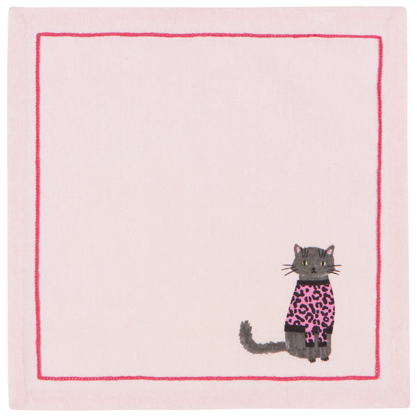 Feline Fine Cocktail Napkins, Set of 4