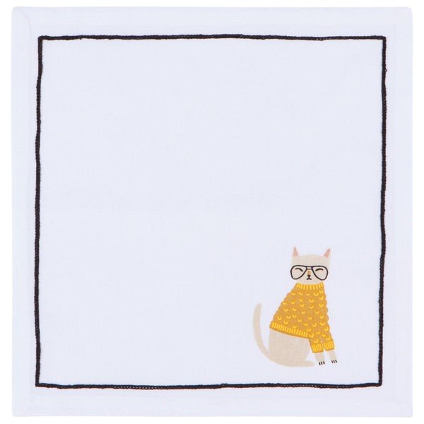 Feline Fine Cocktail Napkins, Set of 4