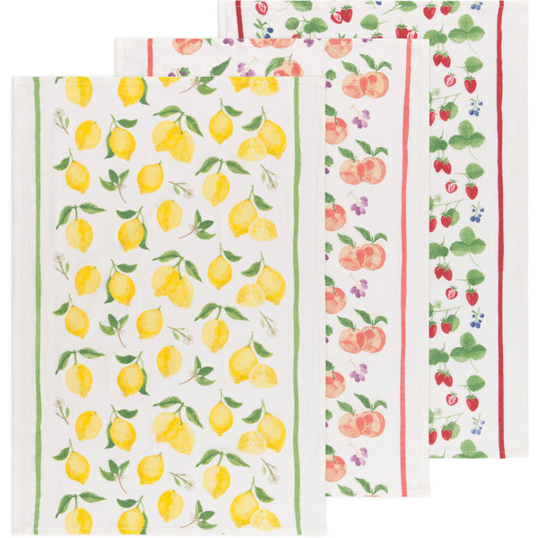 Fruit Salad Floursack Tea Towel, Set of 3