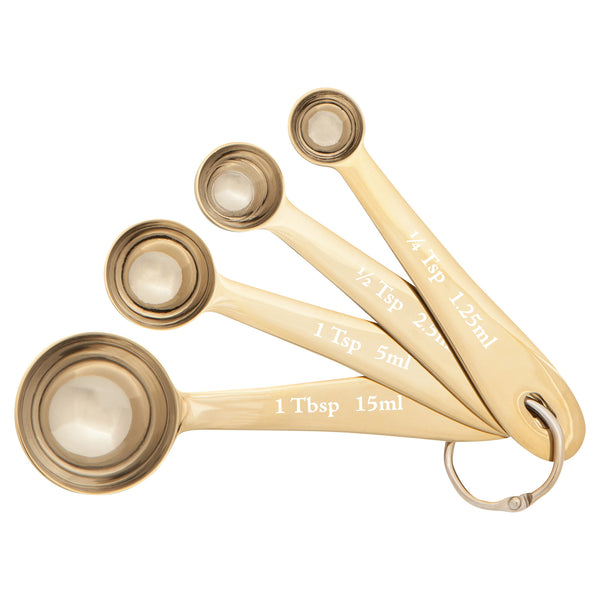 Gold Measuring Spoons, Set of 4