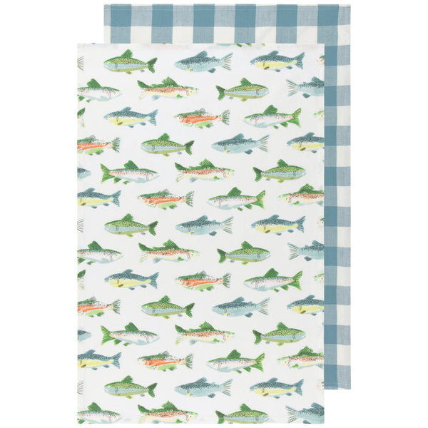 Gone Fishin' Tea Towel, Set of 2