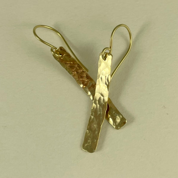 Gold Ribbon Earrings