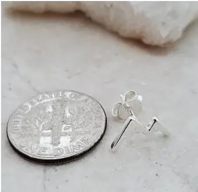 Silver Mountain Silhouette Studs
