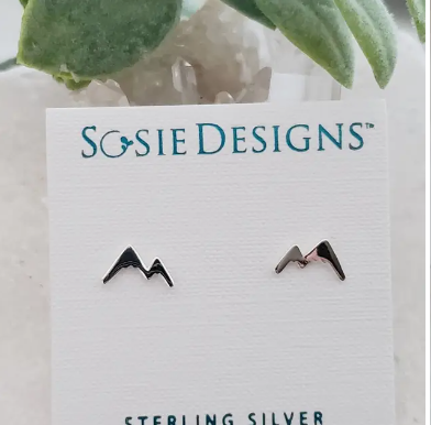 Silver Mountain Silhouette Studs