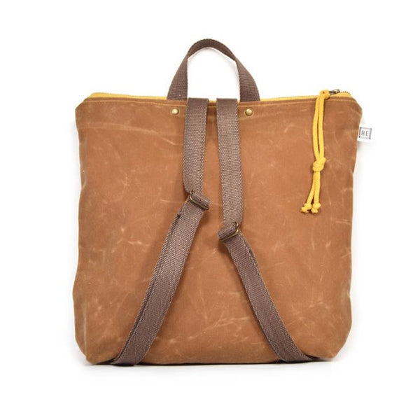 Terra Cotta Geometric Bucket Backpack