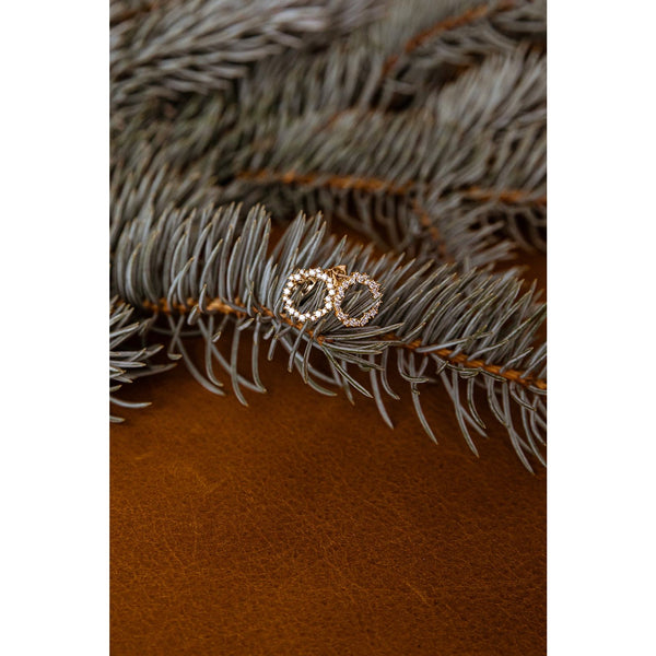 Gold Swarovski Crystal Hoop Earrings