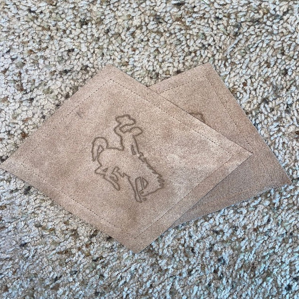 Mini Leather Bronco Pot Holder