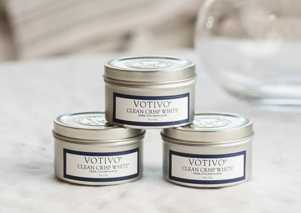 Clean Crisp White Travel Tin Candle